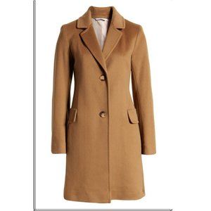 Fleurette Notched Collar Wool Walker Coat (Size 10) NWT